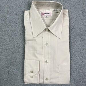 Vintage Target Long Sleeve Dress‎ Shirt Button Up Light Blue Size 15 1/2 NOS